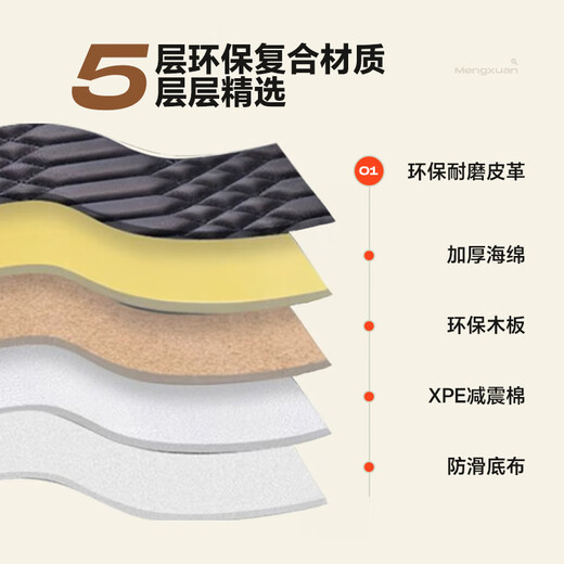 梦选（MENGXUAN）车载床垫非充气后座可折叠睡觉神器车内婴儿车用座椅间隙后排睡垫 【6开两座款-钻石黑】简易收纳 轿车SUV免充气长途自驾野营床垫