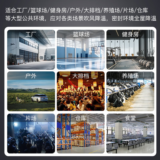 澳柯玛工业移动空调车间冷风机压缩机制冷一体机商用厨房工厂冷气风扇 大3匹三管【送原厂风管】