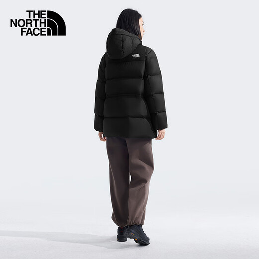 Куртка North Face Down для женской средней длины ветропроницаемой и теплой 700 бархатной наполнителя для осенней и зимней новой 81S6 4H0/космический черный m/160