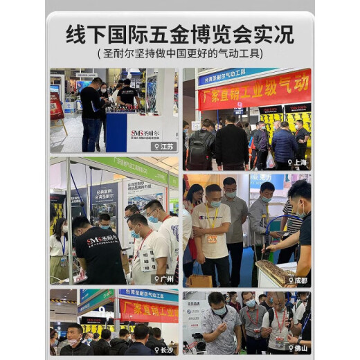 晗畅圣耐尔气动打磨机风磨笔气磨工业级小型气动打磨抛光雕刻工具 旗舰版S-6636大扭力标配 送60件