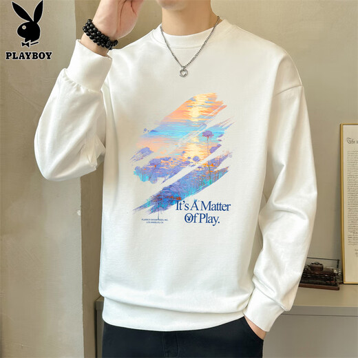 Playboy (PLAYBOY) sweatshirt men's autumn and winter coat men's long-sleeved T-shirt men's loose casual trendy brand round neck sportswear