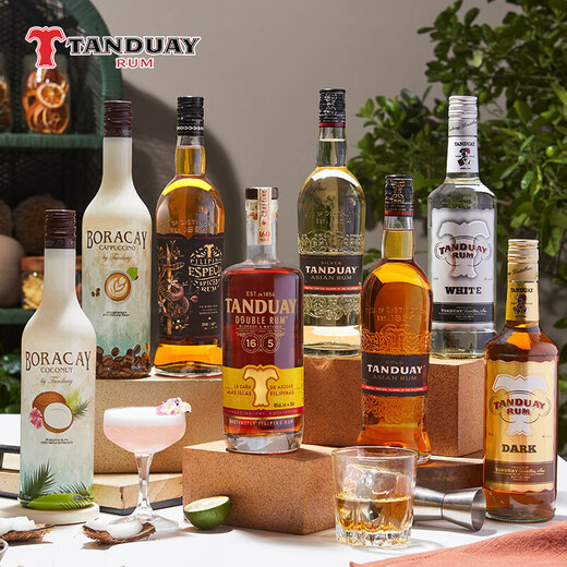 Tandun blanc rhum rhum mojito cocktail de base polyvalente du vin de base gratuite cuba cuit vin importé des philippines bouteille d'origine rhum noir 750 ml 1 bouteille 40% vol
