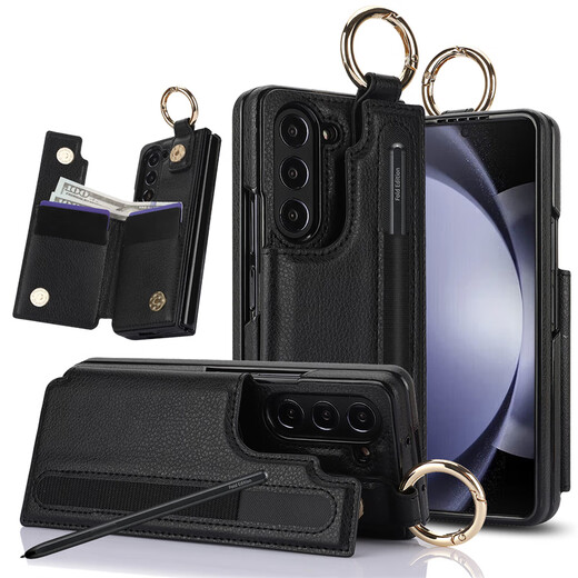 Jinhao eignet sich für Samsung Z Fold5 Mobiltelefone Hülle Pensteckplatz Wallet Wallet Faltblatt