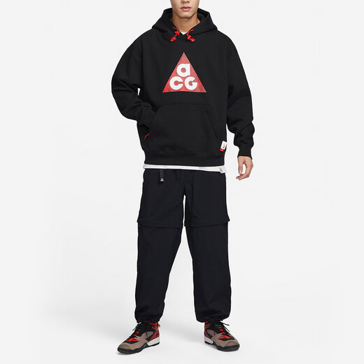 NIKE/耐克龙年款男款保暖套头加绒连帽卫衣 FZ6193-010 XL