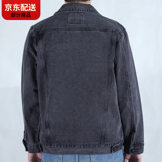 Carlos Kayla Dalian European Denim Jacke Männer Frühling und Herbst Lose Wear-Resistant Multipocket Modemarke Working Jacket Denim Jacke T848 Hellblau, hochwertiger Multi-Tocket 3xl