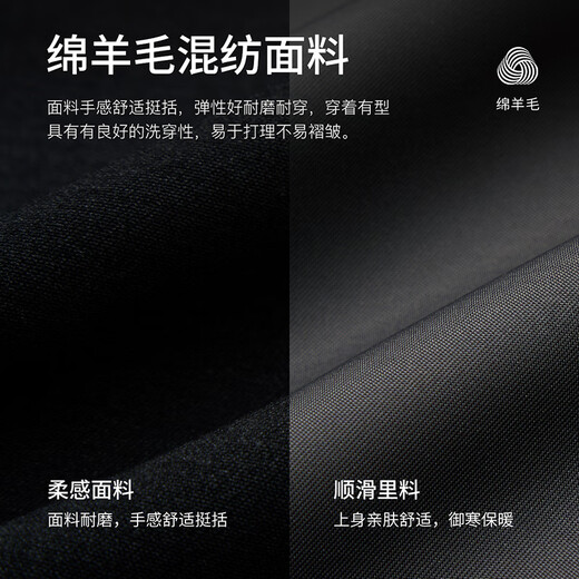 Рубашка Lao Luo [Fengshang № 6] Весенняя исполнительная куртка мужская шерстяная лацкальная куртка мужская молочная куртка 247x0j508n темно-серый 54 (вес 166-185Jin [Джин равняется 0,5 кг])