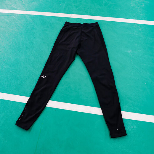 尤尼克斯（YONEX）羽毛球服男长袖紧身衣打底保暖瑜伽运动锻炼训练服上衣STBF1023CR 【紧身长裤】STBF2023CR黑色 XL
