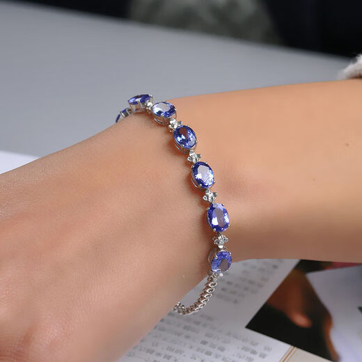 Yin Chun 925 sterling silver deep sea sapphire earrings, elegant ring, tanzanite blue suit necklace, bracelet jewelry for women, tanzanite blue suit ring, bracelet necklace