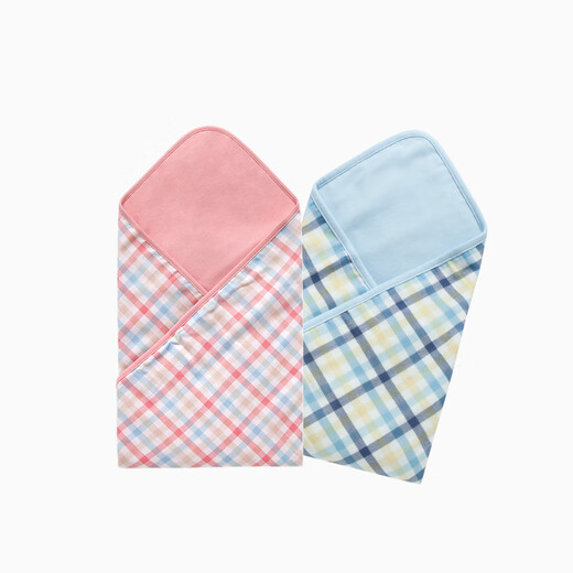 Kordear baby sleeping bag quilt baby anti-kick quilt winter plaid double-sided quilt pink plaid one size