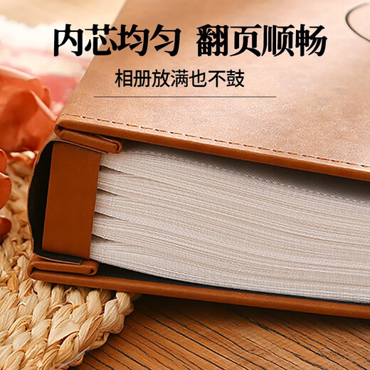 Yihao Large Album Book Large Capacity Commemorative Book Family 1000 Inserts 5 inches 6 inches Photos Couple Baby Growth Record Book Mixed Size Photo Custom Storage Book Photo Gallery Ping An Joy [6 inches 1000 Horizontal and Vertical Version]