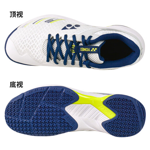 Yonex Badminton Schuhe für Männer und Frauen Neue Ca1wex weit zuletzt atmungsaktiven nicht schlupfhaften Kee-resistenten professionellen Sportarten yy Badminton Schuhe Shbca1ex White Navy Herren 43 (275 mm)