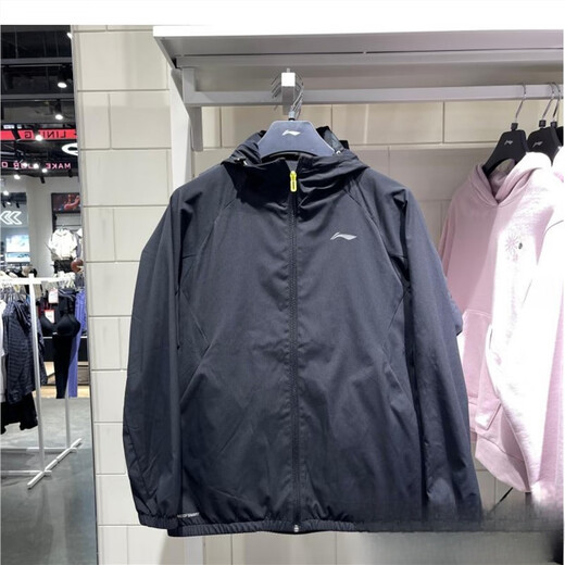 Li Ning windbreaker men's 2025 spring new fashion and comfortable running training series sports versatile casual windbreaker AFDU089 black AFDU089-6 M
