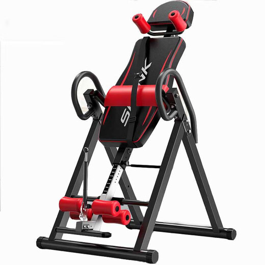 Raft core inverted handstand machine household fitness equipment upside down traction device stretcher inverted handstand lumbar chair inverter red and black