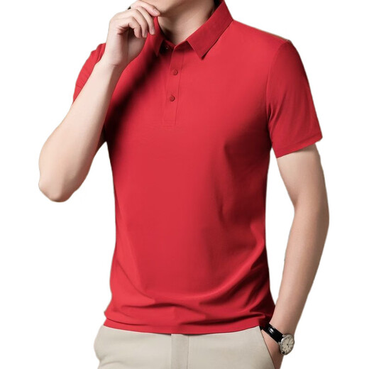 Ttpmer Summer Stretch Ice Silk Shirt Polo Camiseta de manga corta Tendencia de camiseta 12358 Negro + 12358 Dark Grey M Recomendado 80-105Jin [Jin equivale a 0.5 kg]
