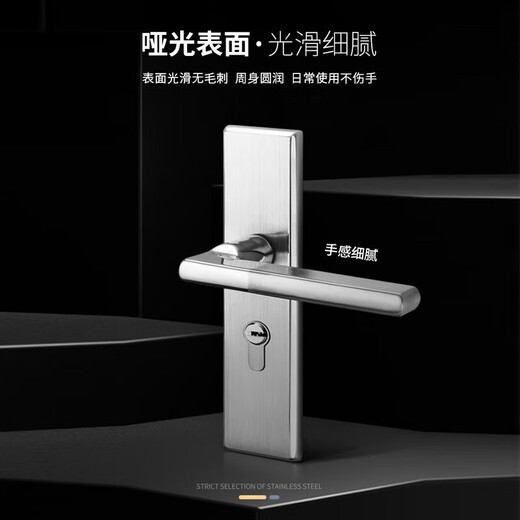 IGear Türschloss für den Innenbereich, Massivholz, Türschlosskern, Schlafzimmer, Schlafsaal, Badezimmer, wasserdicht, rostfrei, Diebstahlschutz, Edelstahl, Türgriff, Schlüssel, Universalschloss, Schließzylinder JS-5010-1