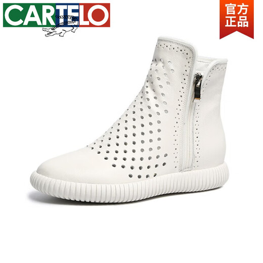 Cartelo Martin Boots Femme 2025 Nouveau été britannique British Style Versatile Cuir Flat Sandale Boots Boots Women's Boots Single Boots Boots Black 37