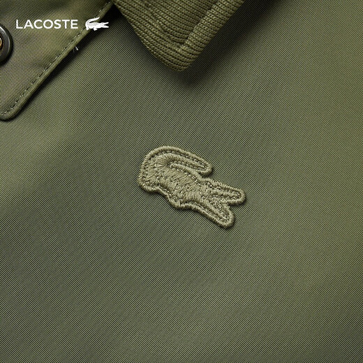 LACOSTE French crocodile women's trendy versatile flight jacket lapel cotton jacket | BF0681 BMY/khaki green M 38 /165