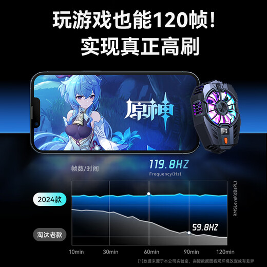 VEZO [League Recommendation] Mobile Phone Radiator Semiconductor Refrigeration Live Broadcast Cooling Artifact for King of Glory Suitable for Apple Xiaomi Huawei Black Shark Red Magic Ice Back Clip [E-Sports Ultimate Edition] Smart Digital Display Free Gaming Gloves Semiconductor Refrigeration