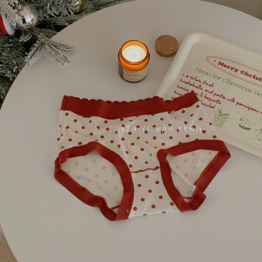 
Yi Manqin's red underwear for women without traces, red fire lace pure sexy and cute zodiac year modal antibacterial cotton crotch briefs 9905-Red Huohuo M/One Size [80-120Jin [Jin equals 0.5 kg]]