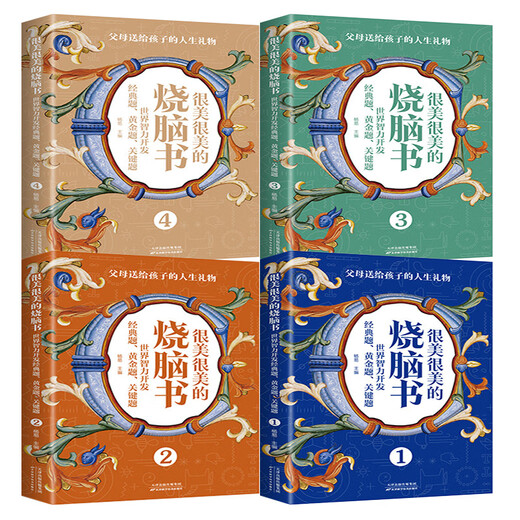 【京仓速发 明日达】很美很美的烧脑书全4册 世界智力开发经典题7-12岁小学生思维逻辑儿童数学逻辑思维训练开发书14225**9
