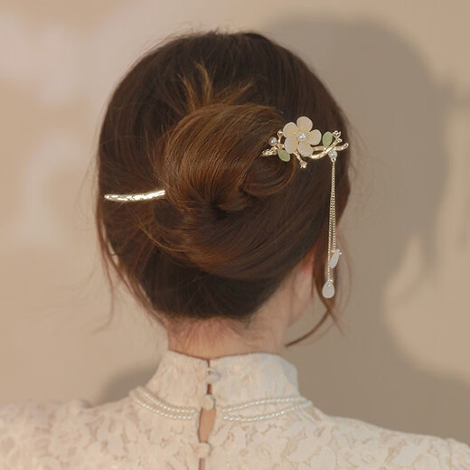 Su Shiliu magnolia tassel hairpin high-end new Chinese style walking hairpin ancient style cheongsam Hanfu headwear gift for girls magnolia tassel hairpin