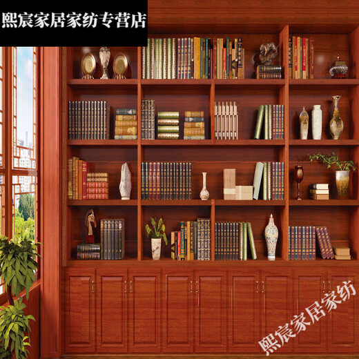 Diyazhi live background cloth 3D three-dimensional high-definition study bookshelf anchor background cloth Kuaishou live Douyin live background S-12017 2 meters wide X2 meters high