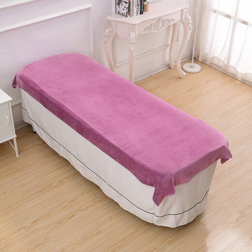 Shantou Lincun Beauty Salon Bath Towel, Massage Household Ladies' Sheet for Bed, Extra Large Towel, Pure Cotton, Absorbent, Quick-drying, No Shedding, Green Brick Blue, Medium Thick 60x90cm