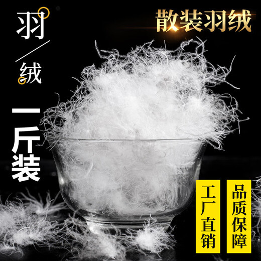 极有梦散装白鸭绒羽绒一斤装羽绒服羽绒被枕填充物原料95大朵白鹅吊吊绒 皖西99大白鹅吊吊绒（欧标出口3 一斤（500克）