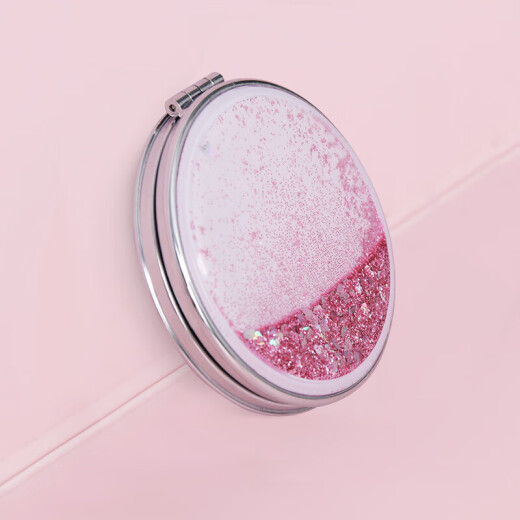 TaTanice portable makeup mirror as a birthday gift for your girlfriend and children, quicksand mirror cover folding small mirror beauty vanity mirror