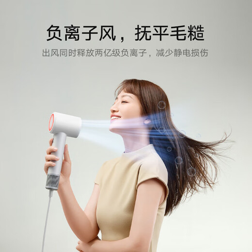 Mijia Xiaomi Hair Dryer H501 SE Home High Wind Negative Ion Hair Care Quick Drying High Power Constant Temperature Control Hair Dryer Chinese Valentine's Day Gifts 38th Festival Recommended Gifts White