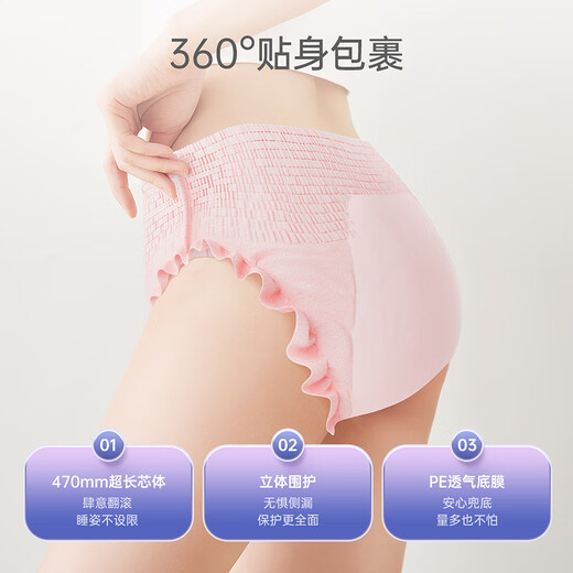 Zi Chu'an pajama pants, safety pants, maternity sanitary napkins, menstrual and confinement care pull-up safety pants, ML code 6 pieces