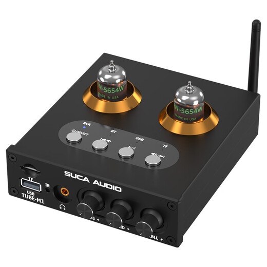SUCA AUDIO voice actor M1 bile preamp voice actor Bluetooth U disk fever tube preamplifier ear amp pre-effector small tube machine black
