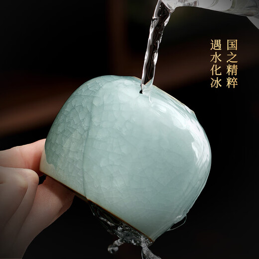 Teacher Dan Lihua Ru Kiln Tea Cup Master Cup Single Cup High-end Birthday Gift Special Gift Box Ice Flower Lotus Cup