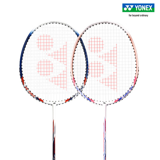 YONEX Yonex Badminton Racket Double-Pair Ultralight Full Carbon Carbon Fiber Alloy Professional Training Competition NR7000i Blue Powder Racket High Elastic Carbon Mid-Pole Official Authorization/Electronic Anti-Counterfeiting