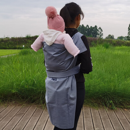 优恩蓓春夏季棉布背带四川老式棉布背巾后背式宝宝传统背带薄款婴儿背袋 飞机图案