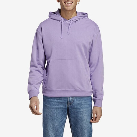 Adidas Sweatshirt Men's Spring y Autumn Fitness Training Sportswear Chaqueta con capucha a prueba de viento IC9764 Fusion Violet S
