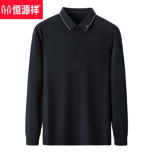 恒源祥休闲运动套装男商务高端运动时尚两件套春秋季男士长袖t恤两件套 9755卡其 2XL 180