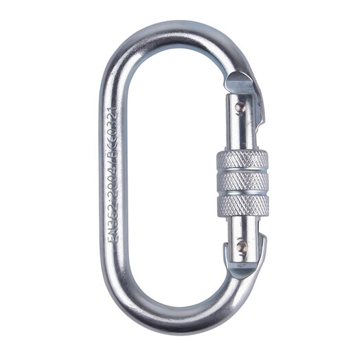 Gorm O-type alloy steel spring buckle GM908 main lock pad buckle outdoor carabiner rock climbing speed descent safety hook lock thread steel lock - red (1 piece)