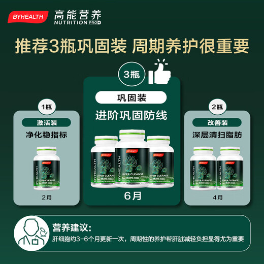 BYHEALTH汤臣倍健海外版奶蓟草二代护肝PLUS120粒 养肝新升级熬夜喝酒应酬
