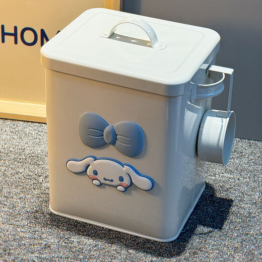 Cat bowl plastic double bowl dog bowl cat food bowl cat food bowl drinking water pet dog bowl dog food bowl dog food bucket dog milky white bow cinnamon dog food storage bucket free delivery