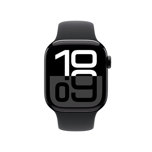 Apple Watch Series 10 智能手表42毫米亮黑色铝金属表壳黑色运动型表带S/M【GPS款】联通补贴