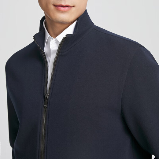 YOUNGOR knitted sweater men's autumn and winter young men's knitted jacket blended fabric soft and comfortable shopping mall same style Navy YWWY515106FKA XL