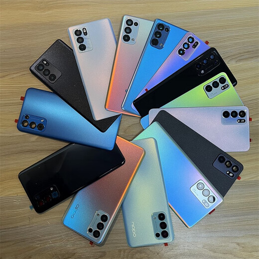 OPPO Reno5pro original back cover reno6 original glass back case reno5k mobile phone battery cover back screen cover Reno5Pro Aurora Blue original back cover with frame
