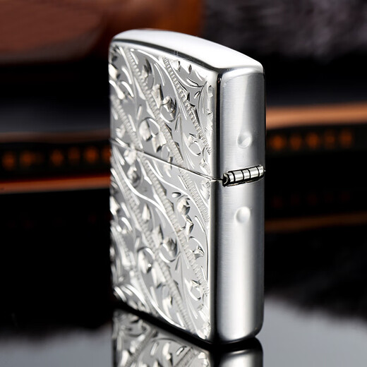 ZIPPO lighter genuine sterling silver deep carving graceful Lingxiao flower (trace) kerosene men's limited collection zp graceful Lingxiao flower (trace) DY9918DK