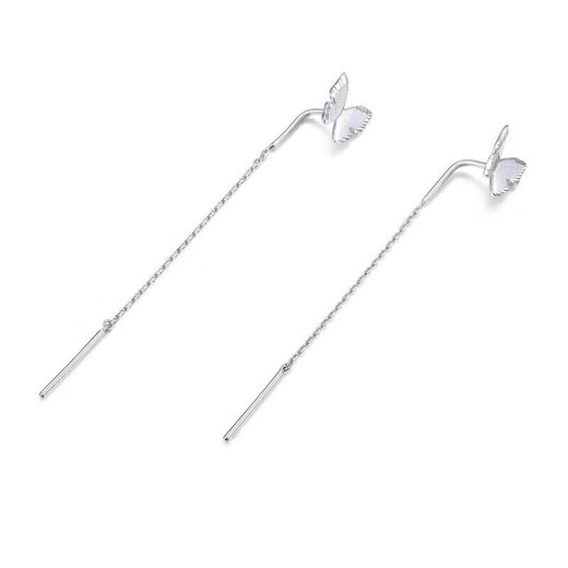 Liuguifu Jewelry PT950 platinum earrings pure love butterfly love platinum ear wire fashion earrings earrings for women EE0059 1.6g