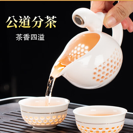 Moisturizer Exquisite Automatic Tea Set 2024 New Household Lazy Tea Maker Kung Fu Teapot Cover Bowl Complete Tea Maker Tea Zen Gold Exquisite Tea Maker + Fair Cup 1 piece