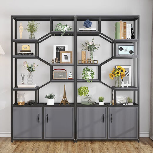 Wen Xinfu iron screen office partition cabinet storage rack industrial style living room storage cabinet display cabinet entrance entrance bookshelf black shelf%23%23 Fritillary white cabinet 0 length * 0 width 0 size by customer service