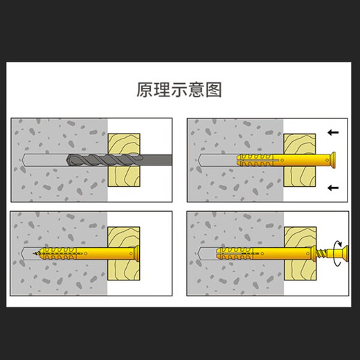 Platinum Expansion Screw Set Cross Self-Tapping Screw Expansion Tube Expansion Plug Box 100 Sets Mix and Match (10 Each)