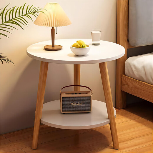 Quanpinwu small round table tea house for living room simple sofa side table Nordic bedroom bedside table mini balcony small table