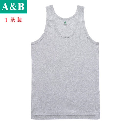 AB内衣【1件装】男棉质丝光运动吸汗透气背心罗纹百搭6041（9929C） 麻灰单条 2XL (180)
